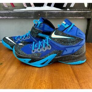 Nike LeBron Soldier 8 Blue Lagoon Speckled Basketball Shoes Men’s 10.5